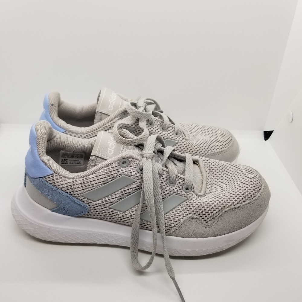 Adidas gray and blue cloudfoam archivo running sneakers size 6.5
